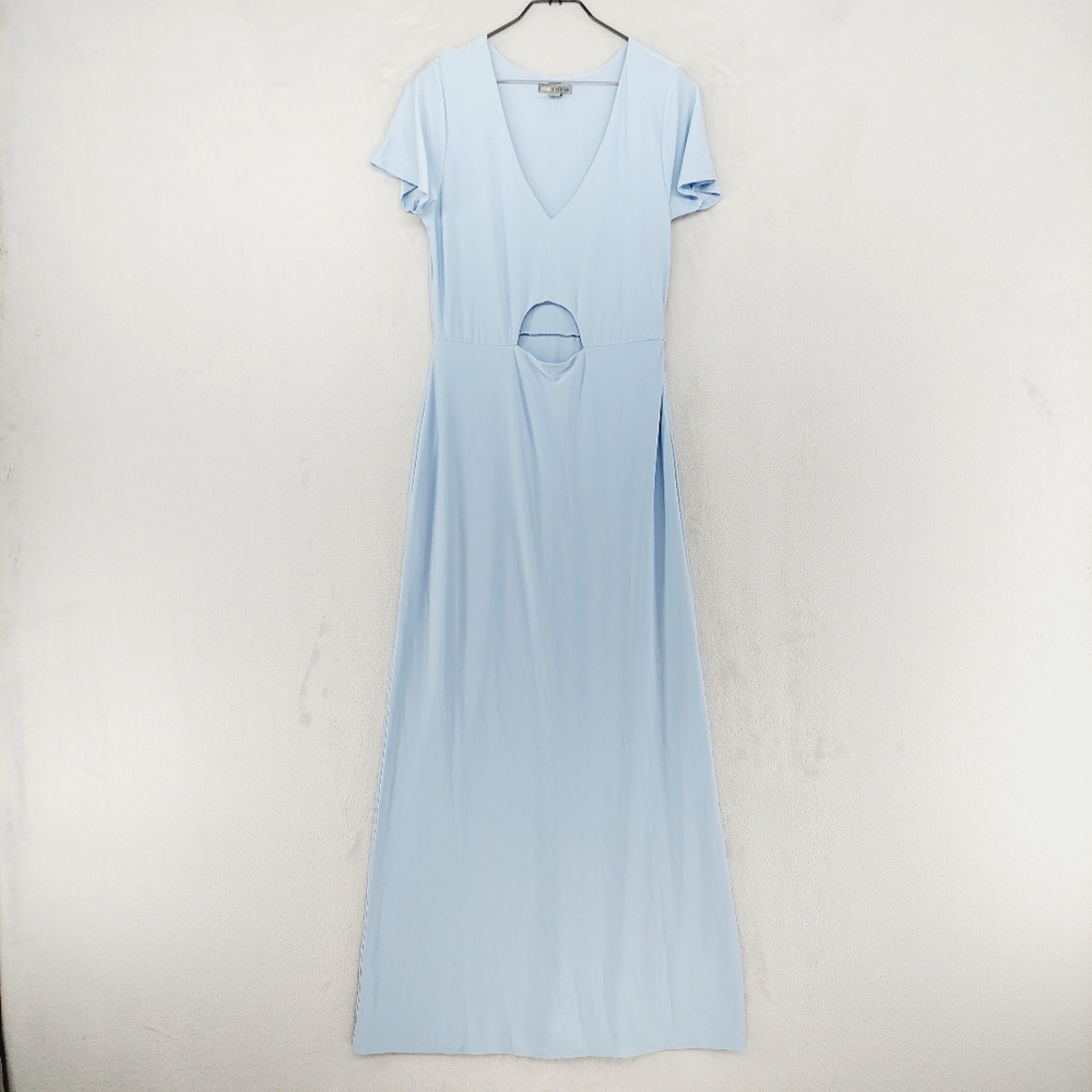 Nordstrom Love X Design Blue Angelina Keyhole Maxi Dress P2520
